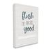 Stupell Industries Flush It Real Good Bathroom Toilet Paper Humor Oversized Stretched Canvas Wall Art By Natalie Carpentieri Canvas in Blue | Wayfair