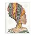 Stupell Industries African Woman Patterned Head Wrap Strong Portrait Gray Framed Giclee Art By Anne Tavoletti Canvas in Brown | Wayfair