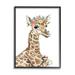 Viv + Rae™ Blanche Baby Giraffe Boho Fashion Spring Floral Crown by Carol Robinson - Painting on Canvas in Brown/Green/Pink | Wayfair