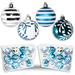 The Holiday Aisle® 24 Piece Solid Ball Ornament Set Plastic in Blue/White | 2 H x 2 W x 2 D in | Wayfair 531DAABD6CC04E1FB4DB9245940043BE