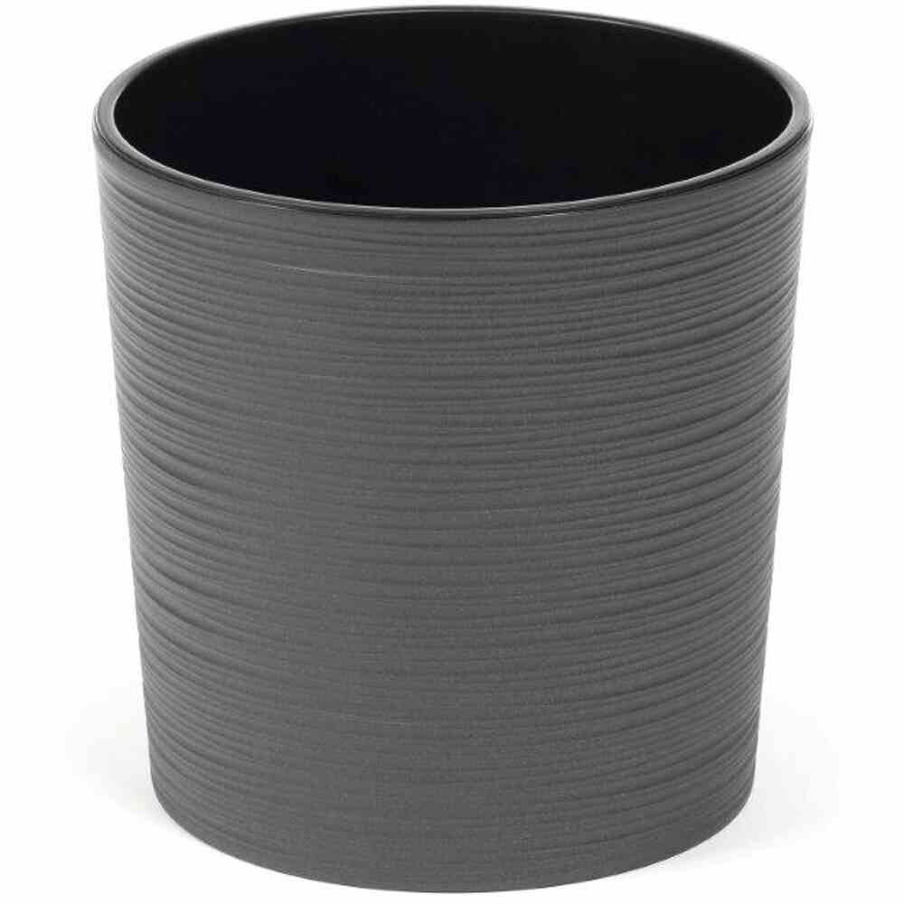 SIENA GARDEN Lens Pflanzgefäß Lens, graphit Rillenoptik, Ø30x30,5 cm Image
