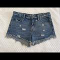 Free People Shorts | Free People Shorts Free People Distressed Raw Hem Denim Shorts | Color: Blue | Size: 27