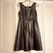Michael Kors Dresses | Metallic Silver/Black Leopard Print Textured Holiday Dress | Color: Black/Silver | Size: 6