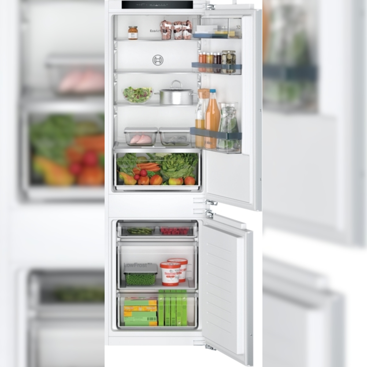 Bosch Serie 4, Einbau-Kühl-Gefrier-Kombination mit Gefrierbereich unten, 177.2 x 54.1 cm, Flachscharnier KIV86VFE1 Image
