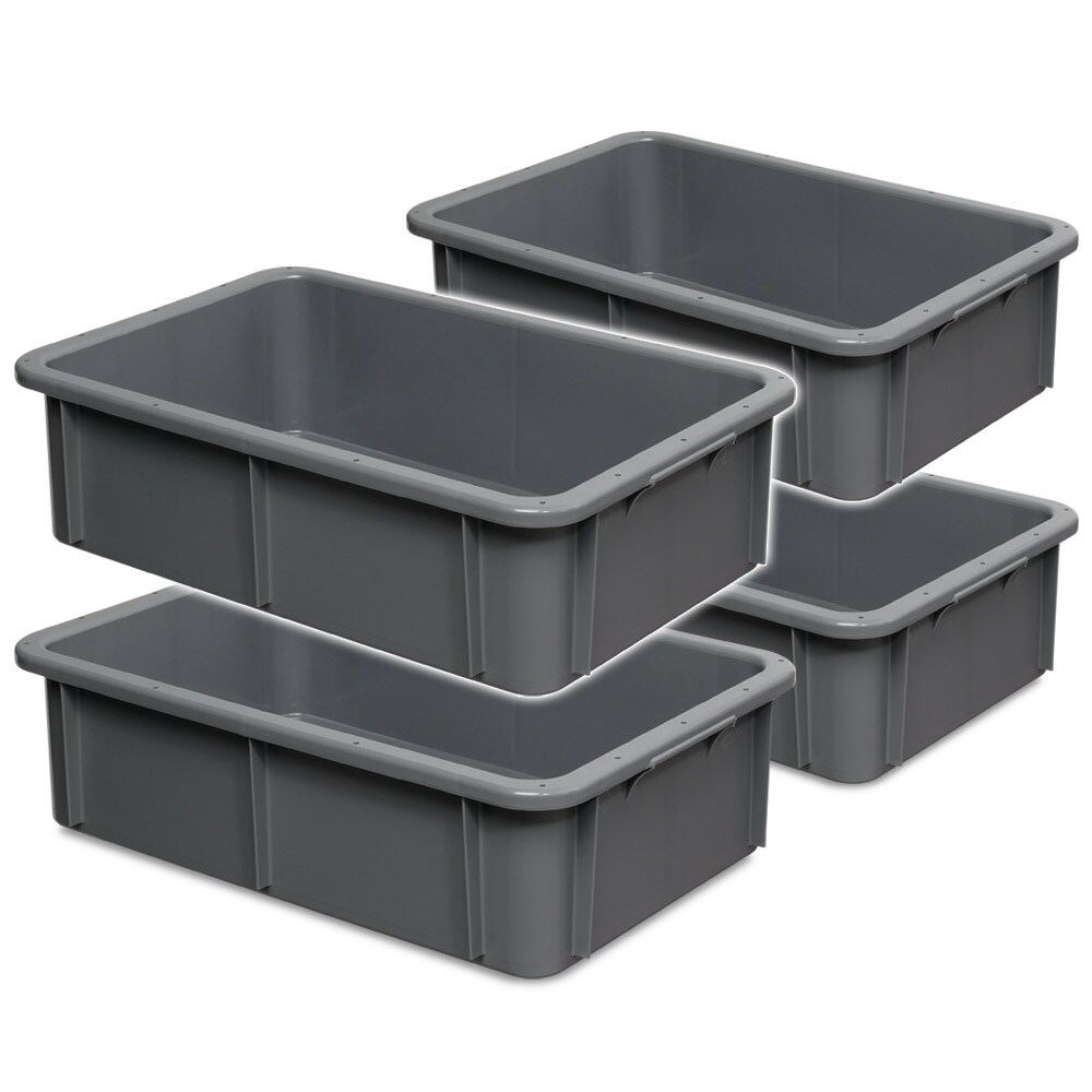 BRB 4 Schwerlastbehälter, LxBxH 600 x 400 x 165 mm, grau, 30 Liter, lebensmittelecht