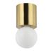 Wrought Studio™ Theron 1 Light Flush Mount in Yellow | 5 H x 4.75 W x 4.75 D in | Wayfair 65A7D16D2E254D3AAC93FC18B2EE40DA