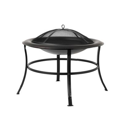 Tokia Round Fire Pit by Fire Sense in Black