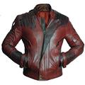 Guardians of The Galaxy Vol. 2 Star Lord Chris Pratt Leather Jacket (M, Artificial Leather) Red