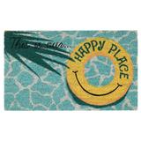 "Liora Manne Natura This Is Our Happy Place Outdoor Mat Aqua 24""x36"" - Trans Ocean Import Co NTR23220804"