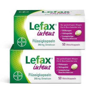 2er Set Lefax intens Flüssigkapseln bei Blähungen und Völlegefühl 2x50 St Weichkapseln Image