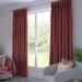 McalisterTextiles Solid Blackout Thermal Grommet Curtain Panels (DSQ is Set to 2) Polyester/Cotton Blend in Red | 90 H in | Wayfair REDHRBNCURTI4