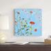 Red Barrel Studio® Wild Flowers on Cerulean IV by Sandra Iafrate - Wrapped Canvas Painting Canvas | 20 H x 20 W x 1.25 D in | Wayfair