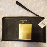 Michael Kors Bags | Bnwt Mk Black Wristlet | Color: Black/Gold | Size: Large