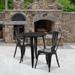 Metal 3-piece Indoor/Outdoor Cafe Set