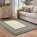 Style Haven Catalina Multi-Border Indoor-Outdoor Ivory/Blue Rug--