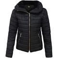Top Fashion18 Women Ladies Plus Size Puffa Padded Quilted Zip Jacket Size 8-26 Black