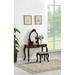 Willa Arlo™ Interiors Luciana Solid Wood Vanity Set w/ Stool & Mirror Wood in Brown, Size 60.0 H x 43.0 W x 18.0 D in | Wayfair