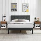 Trent Austin Design® Kempst 3 Piece Bedroom Set Bed & Nightstand Set Upholstered/Metal in Brown | Full/Double | Wayfair