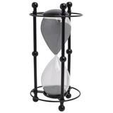 Williston Forge Adelita Cage Sand Timer Hourglass Glass in Black | 12.5 H x 6 W x 6 D in | Wayfair D0A14EC4D1964ABB8779248CCEA20C05