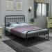 Industrial Full Metal Platform Bed with Headboard