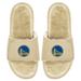 Men's ISlide Tan Golden State Warriors Dune Faux Fur Slide Sandals