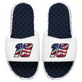 Men's ISlide White/Navy Kyle Busch Americana Slide Sandals
