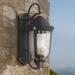 Peale Street 28" H Sand Coal and Vermeil Gold Outdoor Wall Light