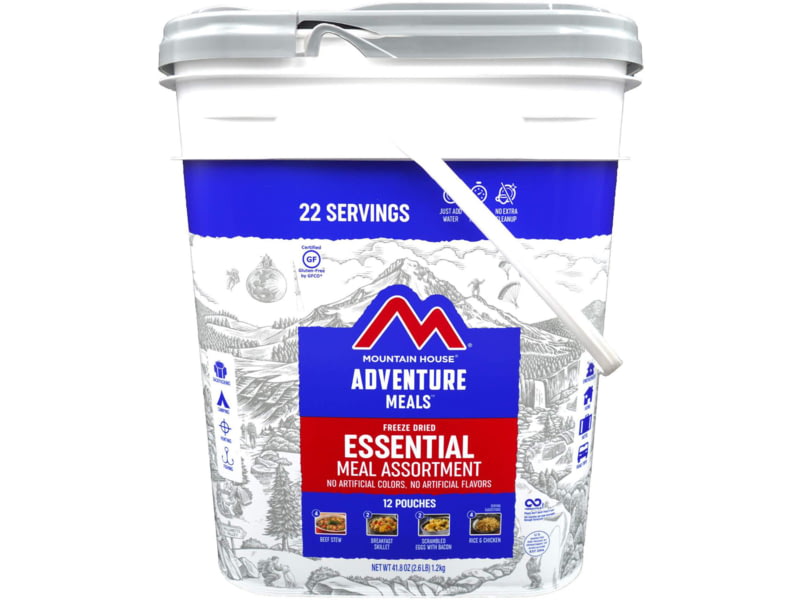 Mountain House Emergency Essential Assortment Bucket 22 Servings 81663