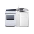 Summit Appliance 54" Wide All-In-One Kitchenette w/ Electric Range Metal in White | 41 H x 53.75 W x 24.25 D in | Wayfair ACK54ELSTW