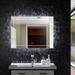 Orren Ellis Wall Mounted Dimmable Makeup LED Bathroom Vanity Mirror w/ Lights Backlit & Anti-Fog | 29.53 H x 35.43 W x 1.6 D in | Wayfair