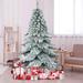 The Holiday Aisle® 6Ft Snow Flocked Artificial PVC Christmas Tree, Metal in Green | 49.2 W in | Wayfair 7C36C10E5335452FB9CC8C2B3148D99F