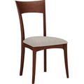 Copeland Furniture Ingrid Side Chair Genuine Leather in Brown | 37.5 H x 19.75 W x 22 D in | Wayfair 8-ING-20-33-Linen Silver
