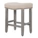 Red Barrel Studio® Kerley Stool Wood/Upholstered in Brown | 24 H x 18.5 W x 13.38 D in | Wayfair DFE565CE2E93437DA8C63B5A91C395E3