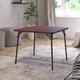 Flash Furniture Monroe Lightweight Portable Folding Table w/ Collapsible Legs Metal in Brown | 27.75 H x 33.5 W x 33.5 D in | Wayfair JB-2-BR-GG