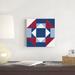 Rosalind Wheeler Americana Patchwork Tile III Canvas | 12 H x 12 W x 1.25 D in | Wayfair 588B295C0DA4459A8EF73A974CEBE601