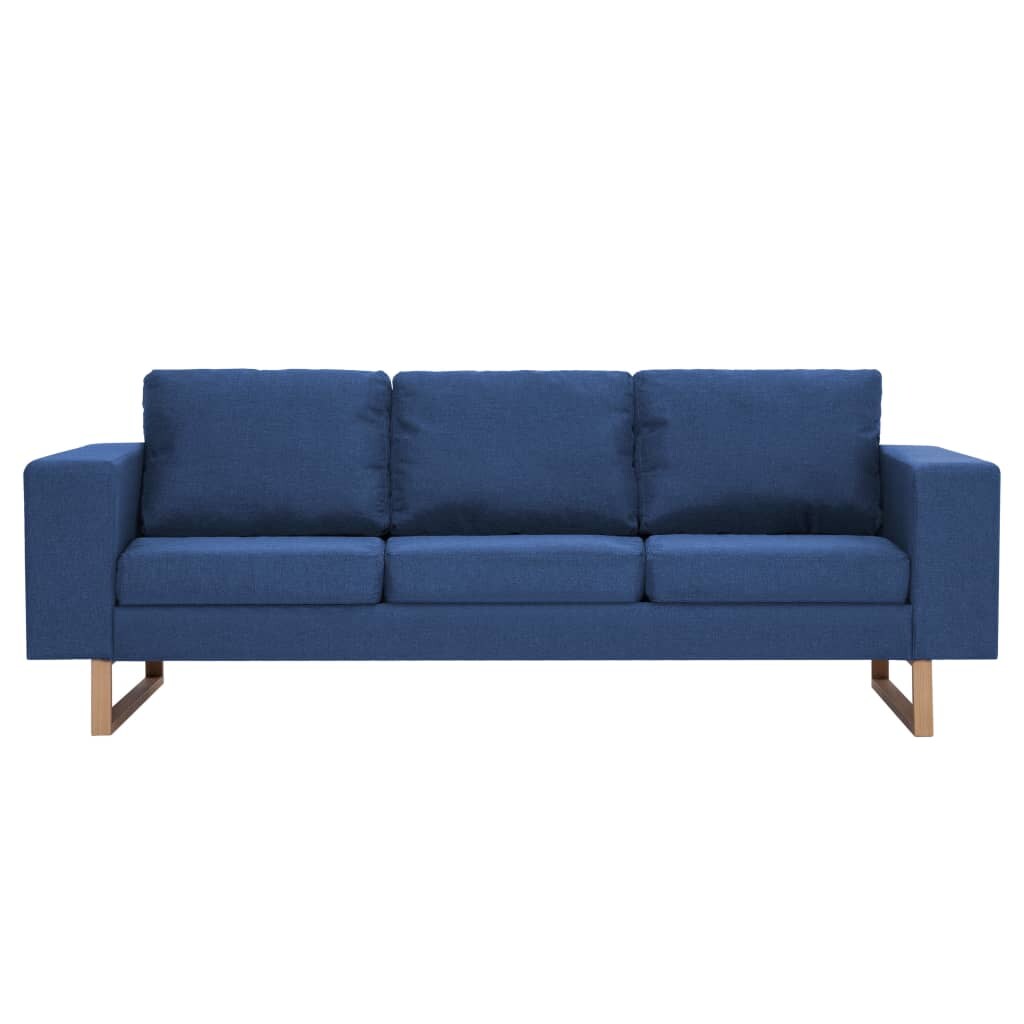 vidaXL 3-Sitzer-Sofa Stoff Blau Image