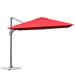 Costway 10 x 10 Feet Patio Offset Cantilever Umbrella with Aluminum 360-degree Rotation Tilt-Wine