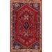 Vintage Traditional Persian Shiraz Area Rug Hand-knotted Wool Carpet - 6'7" x 9'10"
