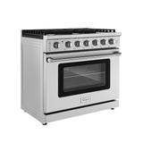 Empava 36-inch 6.0 cu. ft. Slide-In Single Oven Gas Range with 6 Sealed Ultra High-Low Burners