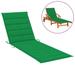 vidaXL Sun Lounger Cushion Green 78.7"x19.7"x1.2" Oxford Fabric - 78.7" x 19.7" x 1.6"