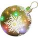 18-In. Jeweled Ball Ornament with Snowflake Design in Gold