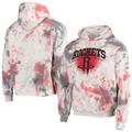 Men's Junk Food Cream Houston Rockets Tie-Dye Pullover Hoodie