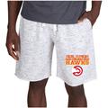 Men's Concepts Sport White/Charcoal Atlanta Hawks Alley Fleece Shorts