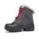 Columbia Rope Tow 3 Waterproof wasserdichte Winterstiefel für Kinder, Grau (Dark Grey x Haute Pink), 30 EU