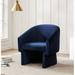 Barrel Chair - Etta Avenue™ Mia 74.93Cm Wide Velvet Barrel Chair Velvet in Blue | 31.5 H x 29.5 W x 28.7 D in | Wayfair