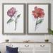 Red Barrel Studio® Watercolor Floral Contour III Premium Framed Canvas - Ready To Hang Canvas in Green/Indigo/Pink | Wayfair