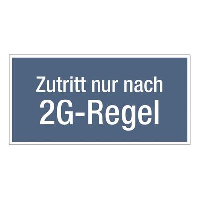 Hinweisschild »2G-Regel« 29,7 x 14,8 cm - 10 Stück weiß, OTTO Office, 29.7x14.8 cm