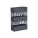 Metal Umbrella Stand, Rectangular Umbrella Holder Rack, with Removable Drip Tray, Lattice Cutouts-Anthracite Gray