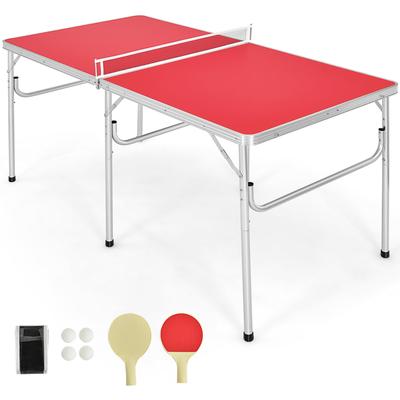 60'' Portable Table Tennis Ping Pong Folding Table w/Accessories - See Details