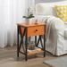 VECELO Modern Nightstand 1-Drawer with Storage Shelf, End Table/Side Table